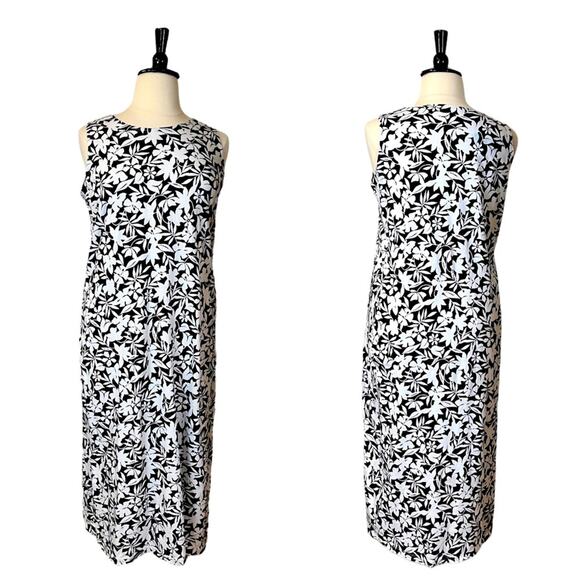 Lands’ End Maxi Dress T-shirt Sleeveless Cotton Floral Women’s LP- 14/16 Petite - Picture 11 of 11